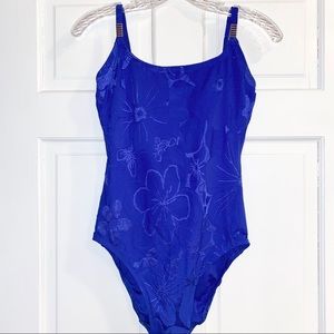 NWT Vintage Blue Sirena One Piece Bathing Suit
